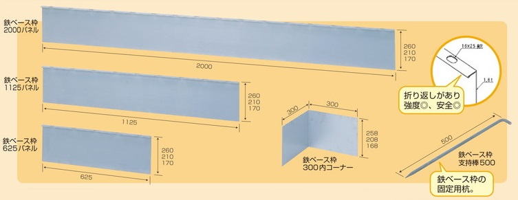 鉄ベース枠の販売 【関東建材｜ネットショップ】